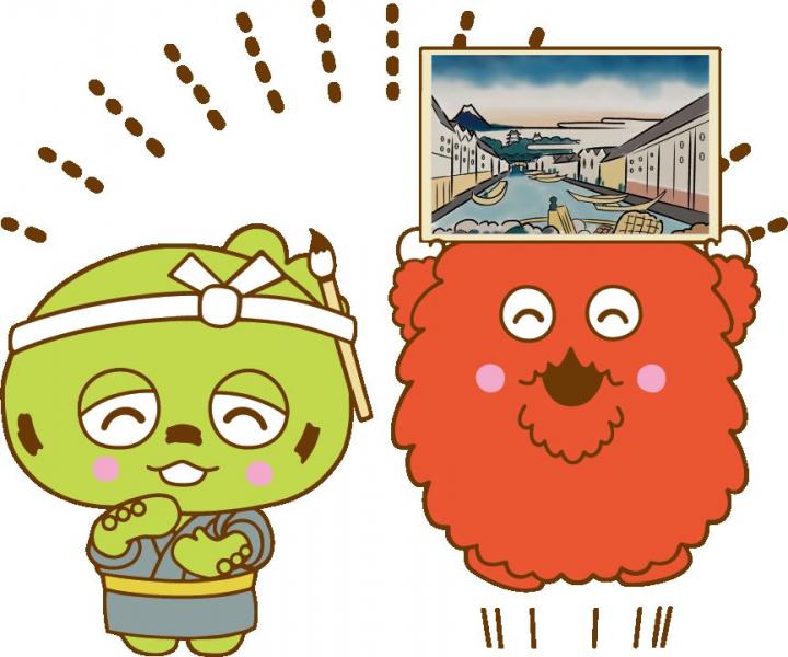 浮世絵師のラインスタンプの画像