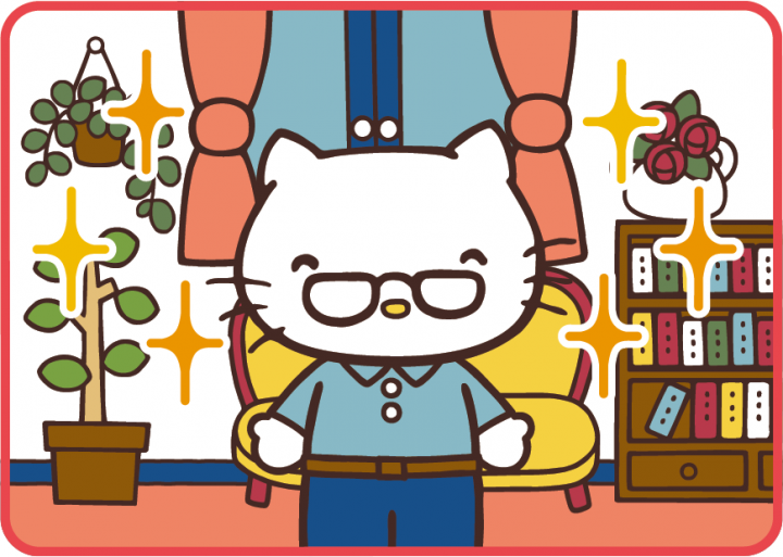 快適なお家のお掃除のイラスト