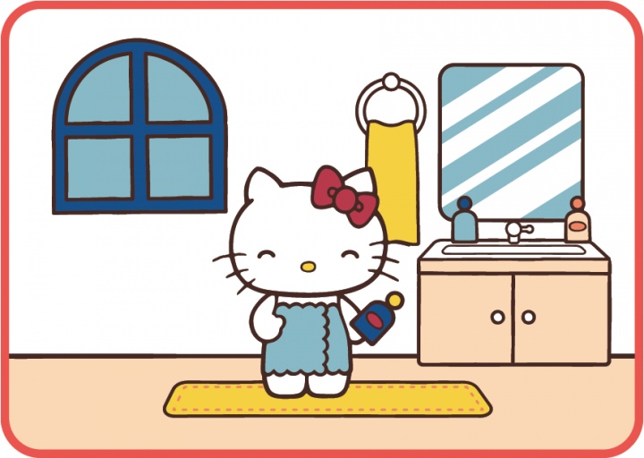 快適なお家のお風呂のイラスト