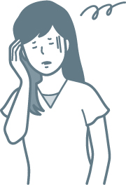 意識が遠のきそうな女性