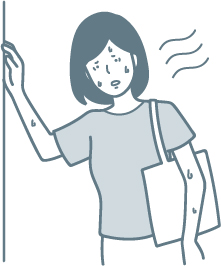 ふらついている女性