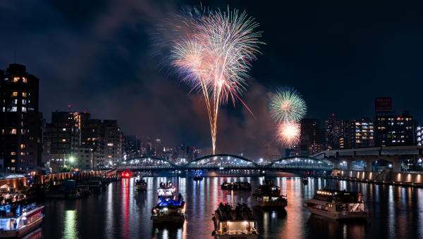 隅田川花火大会の様子