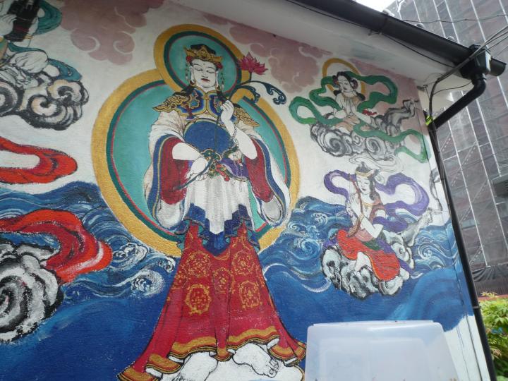 吉原弁財天本堂に描かれた壁画