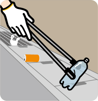 ごみを取り除くイラスト