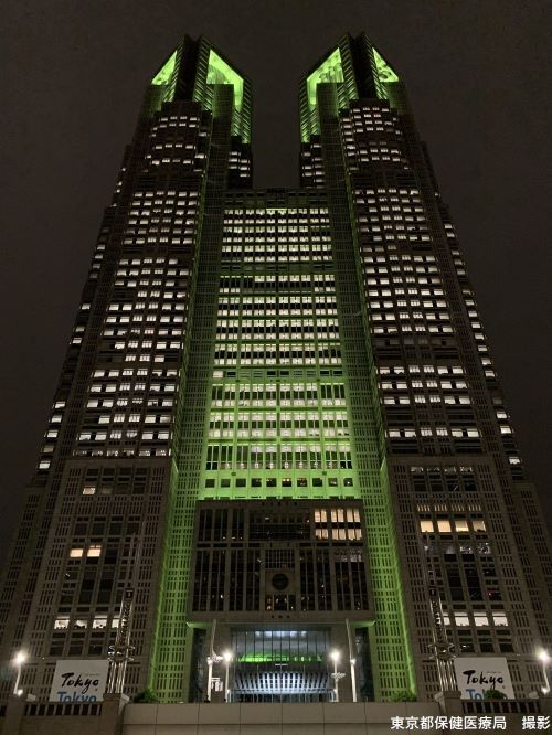 世界禁煙デー&禁煙週間ライトアップ