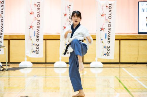 星野選手によるデフテコンドー プムセ(型)演武