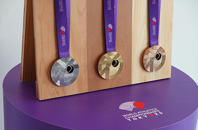 東京2025世界陸上メダルの表側