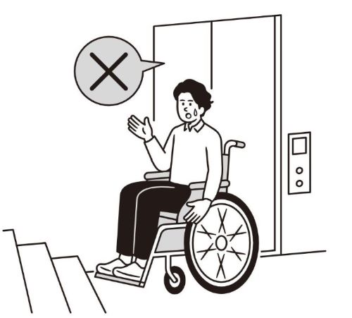 エレベーターが停止