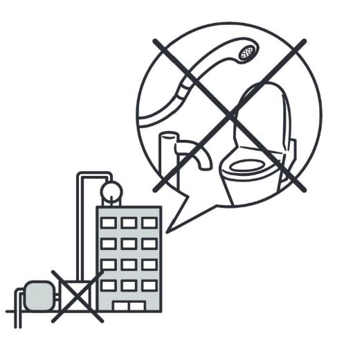 マンションでは断水することも