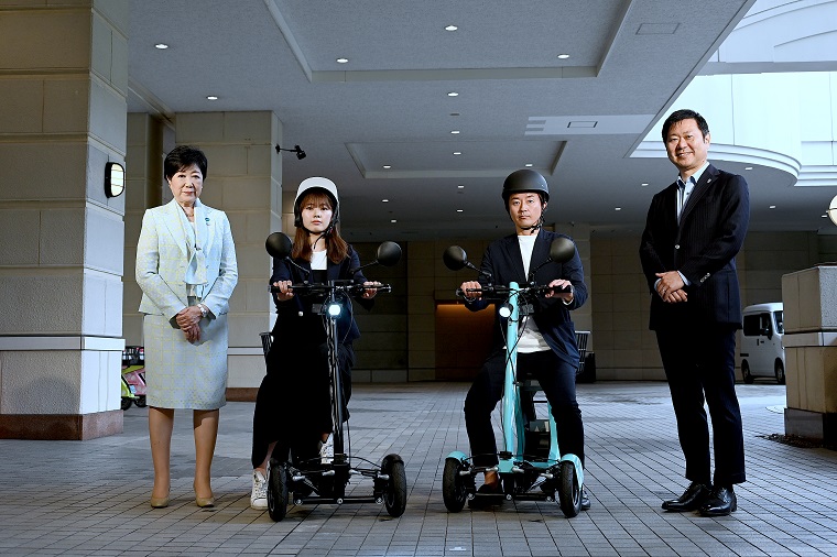 Photo: Demonstration of electric scooters