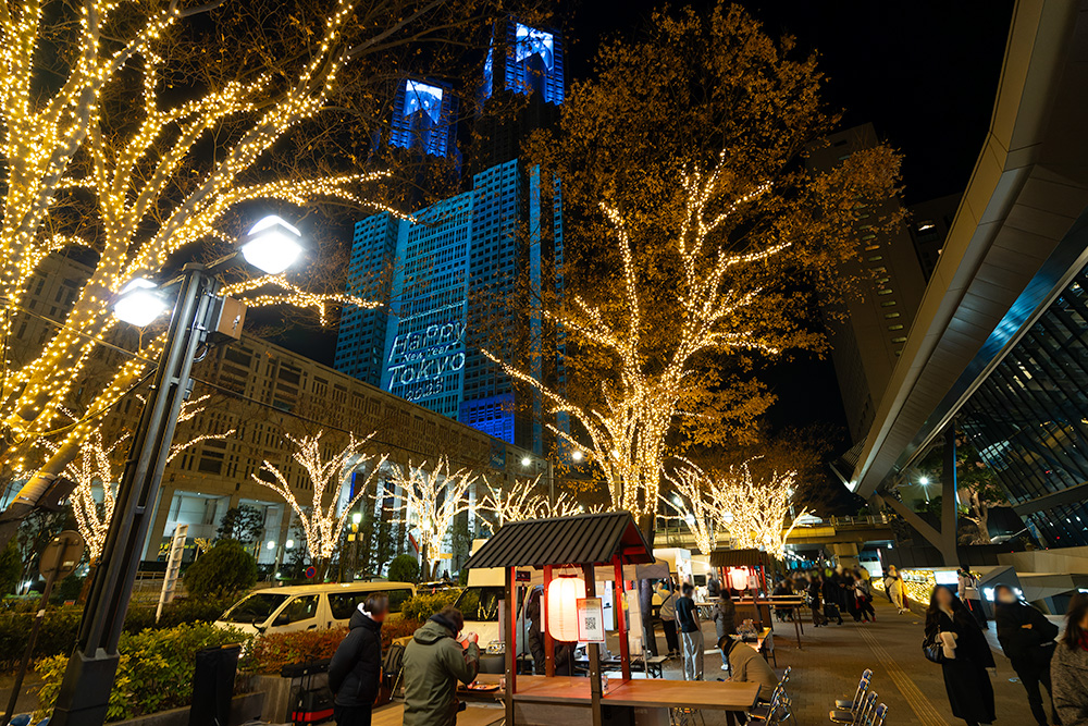 Photo: Nishi-Shinjuku decorated with illuminations