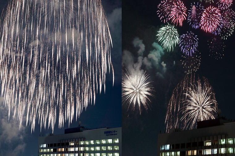 Fireworks over the Disaster Medical Center