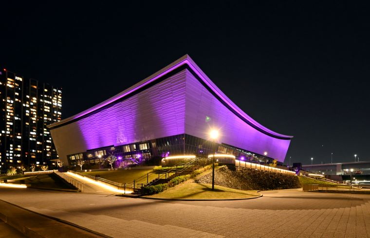 Photo：Lit-up Ariake Arena