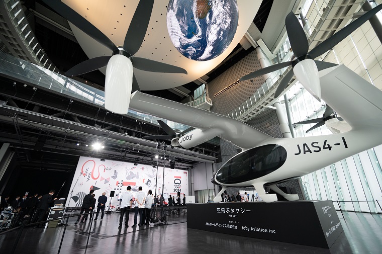  Flying taxies displayed at the venue