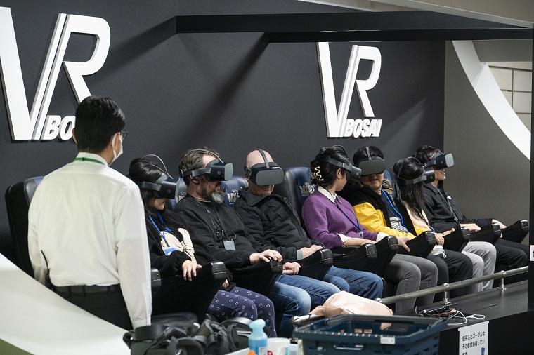Photo: A VR disaster prevention experience section