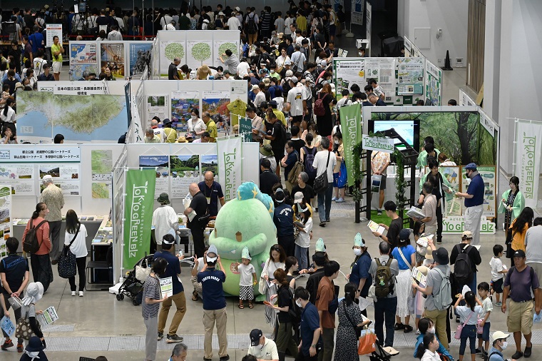 A scene from the venue filled with visitors