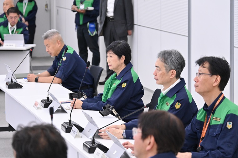 台風の被害状況報告の写真