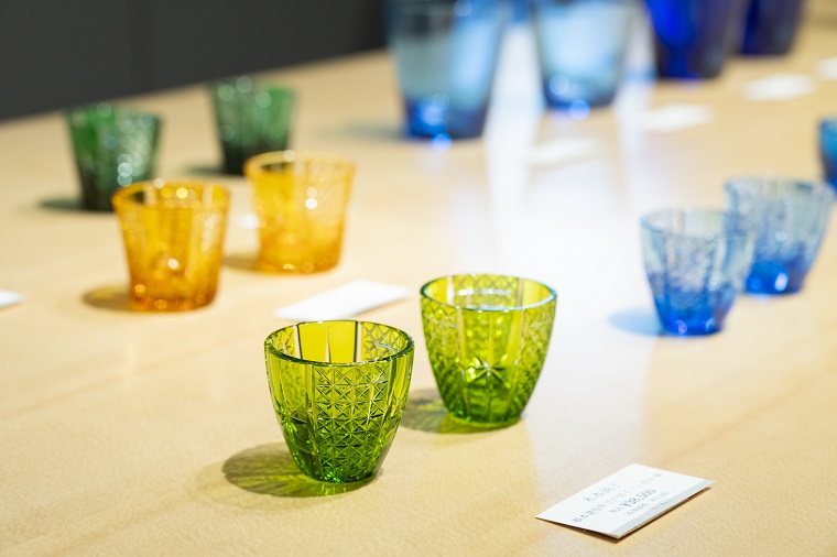 木本硝子の江戸切子の写真