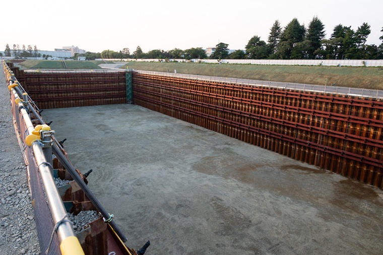 境浄水場の再構築現場の写真