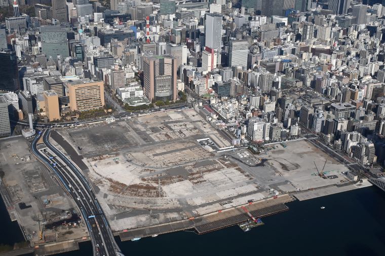 築地市場の跡地の写真